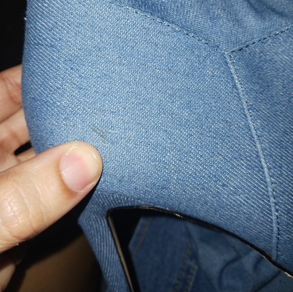 Forever 21 Women pointed toe Denim knee high stiletto boots - Picture 15 of 16